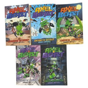 Axel & Beast books Volumes 1 - 5 Adrian C Bott collection omega operation robot